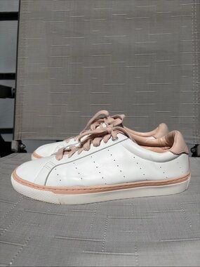 J. Crew Saturday Sneakers classic white leather upper lace up women’s size 9